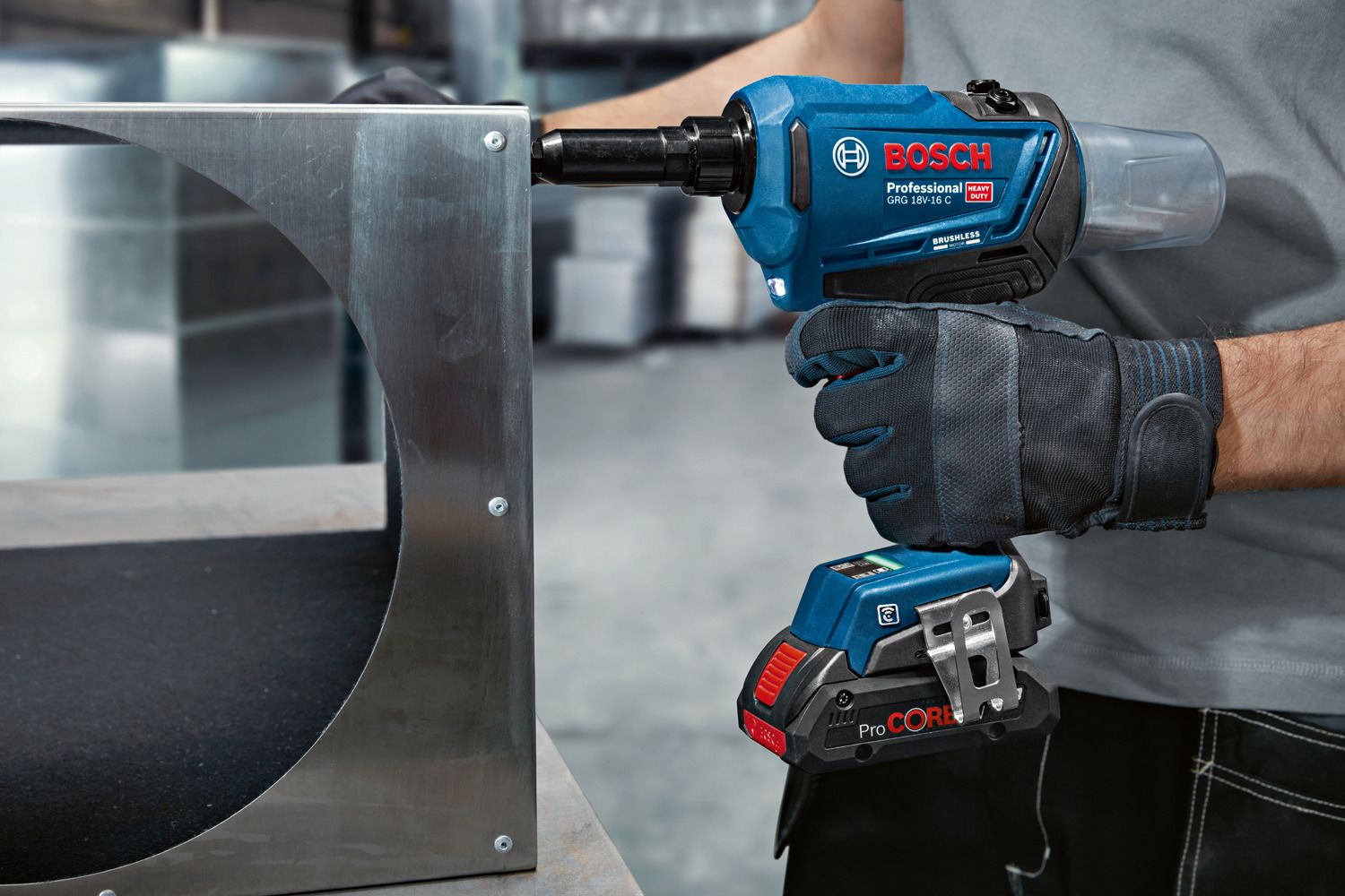 Bosch Professional GRG 18V-16 C Accu popnageltang 18V 4.0Ah in L-Boxx - 06019K5001