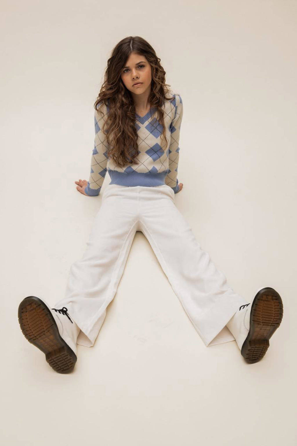 LOOXS loose fit broek met textuur wit