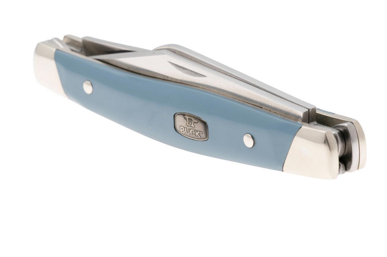 Buck Stockman 0301BLS Satin 420HC, Blue Synthetic Nickel Silver, zakmes