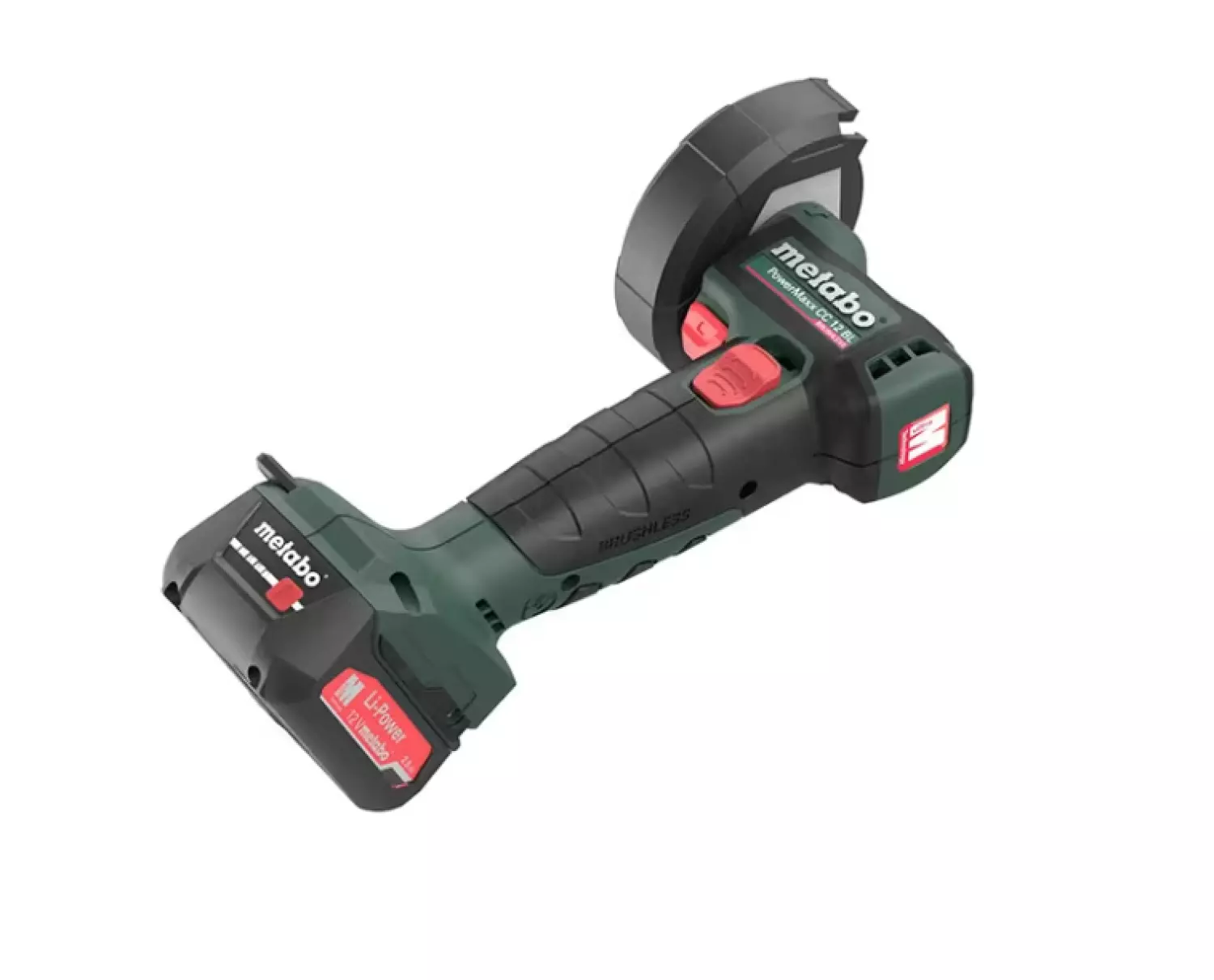 Metabo PowerMaxx CC 12 BL 12V accu haakse slijper set (2x 2,0Ah) in MetaBOX - 76 mm