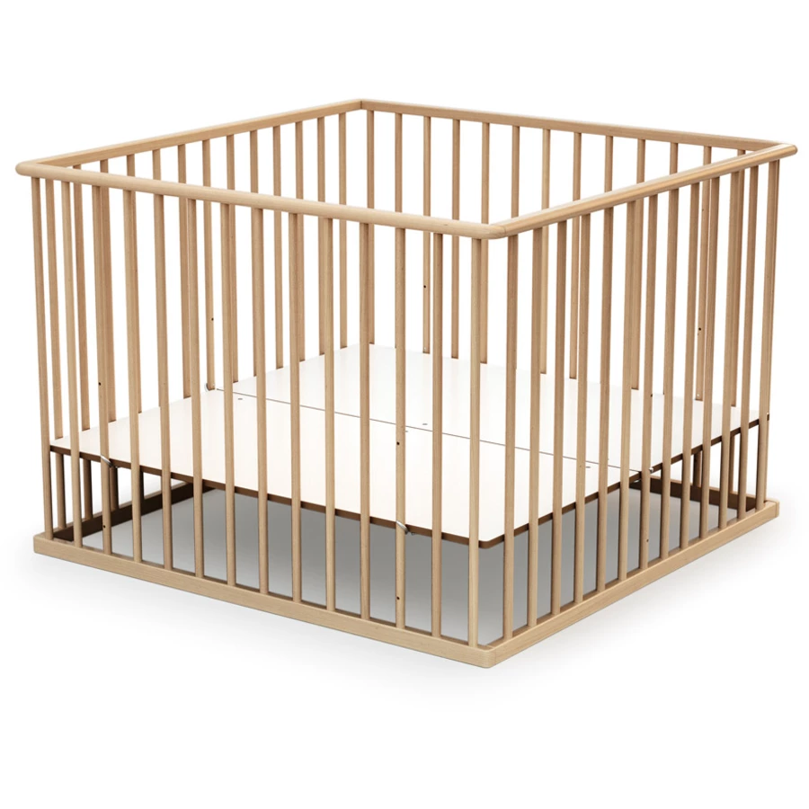 WEBABY Laufgitter 100 x 100 cm  Buche lackiert