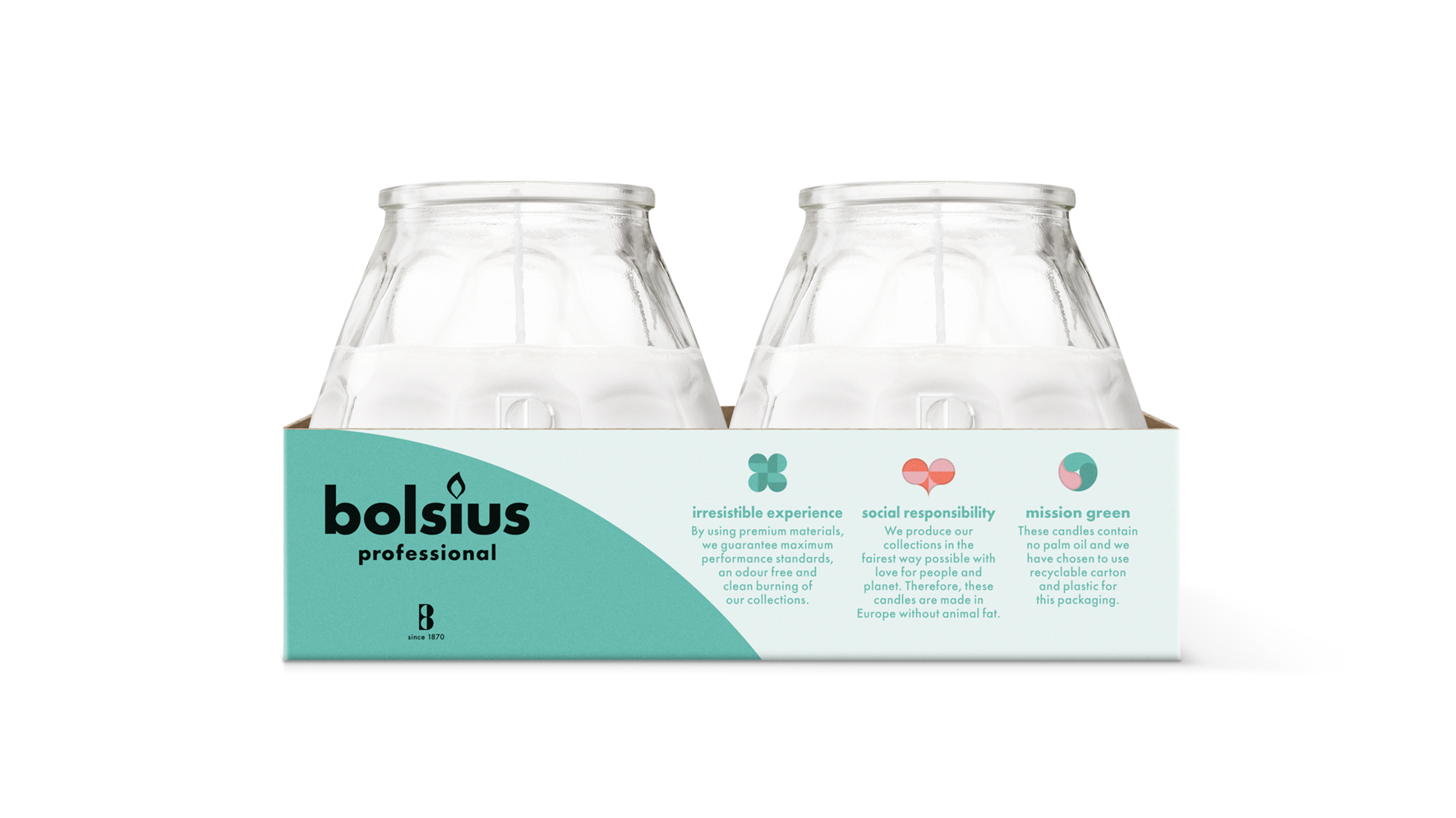 Bolsius Horeca Twilight 104/99 Transparant (6 stuks)