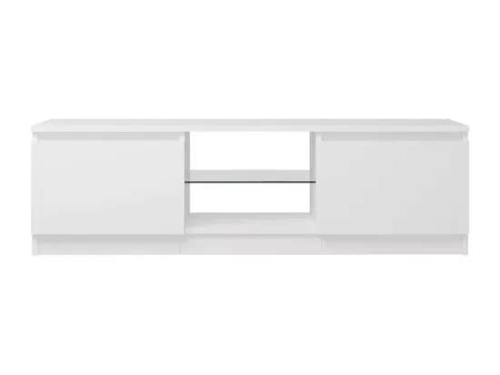 Meuble TV avec lumières LED Blanc 120x30x35,5 cm