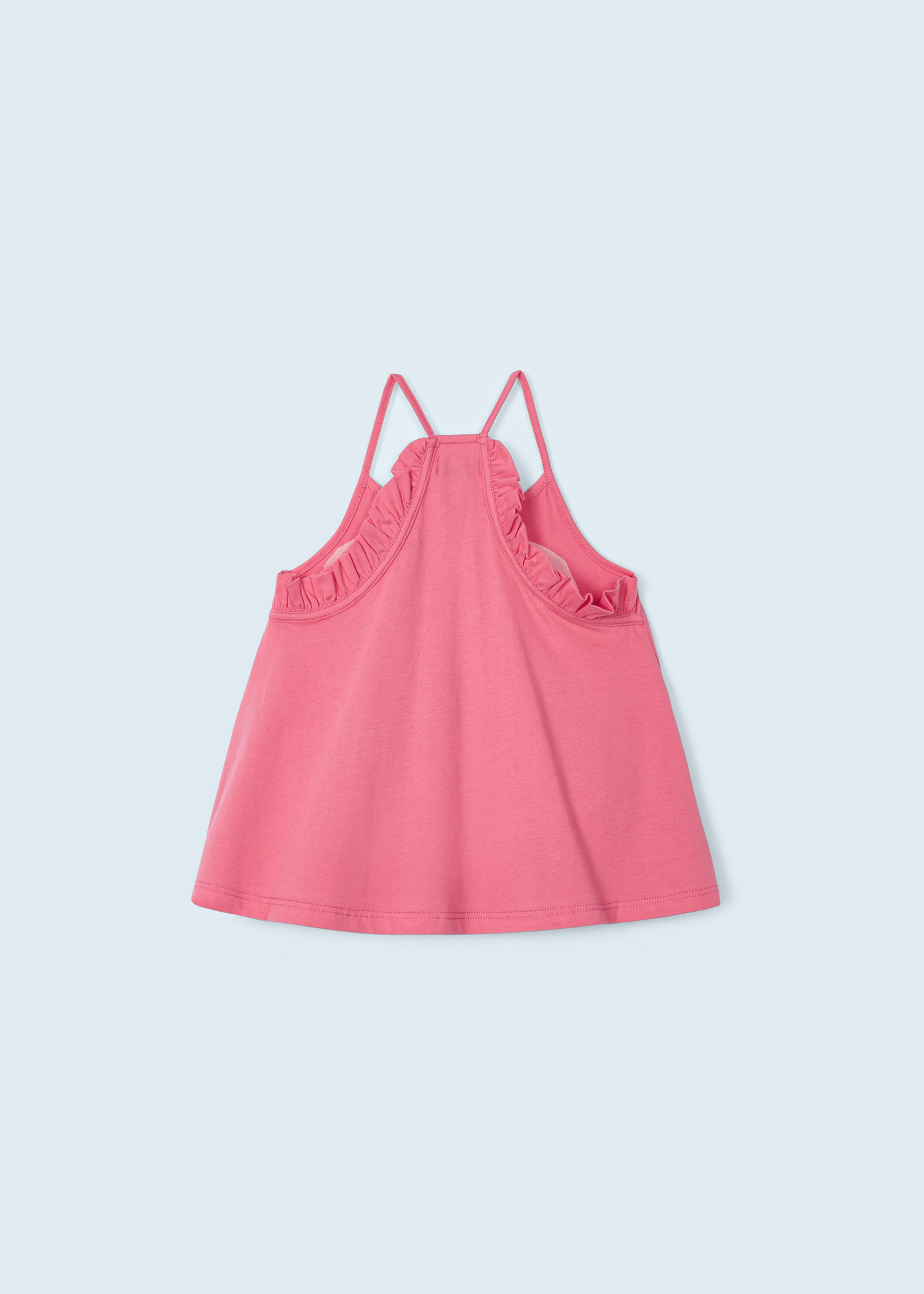 Regata de algodão com apliques para meninas