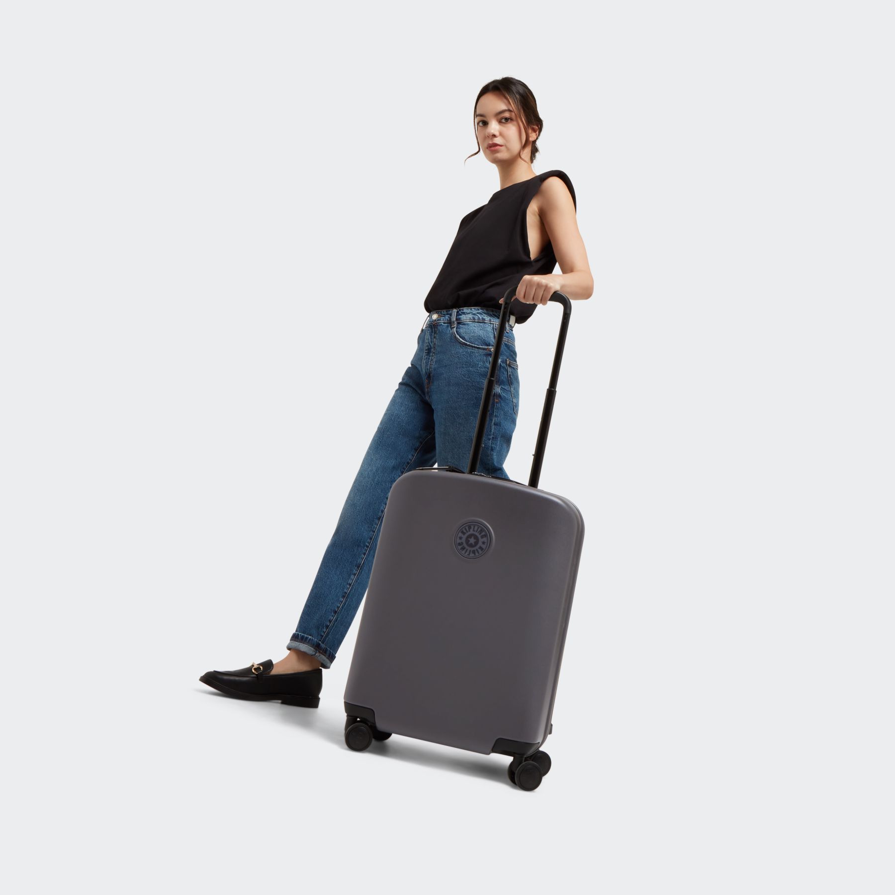 CURIOSITY S Petite Valise Cabine Rigide 4 Roues - Marble Grey