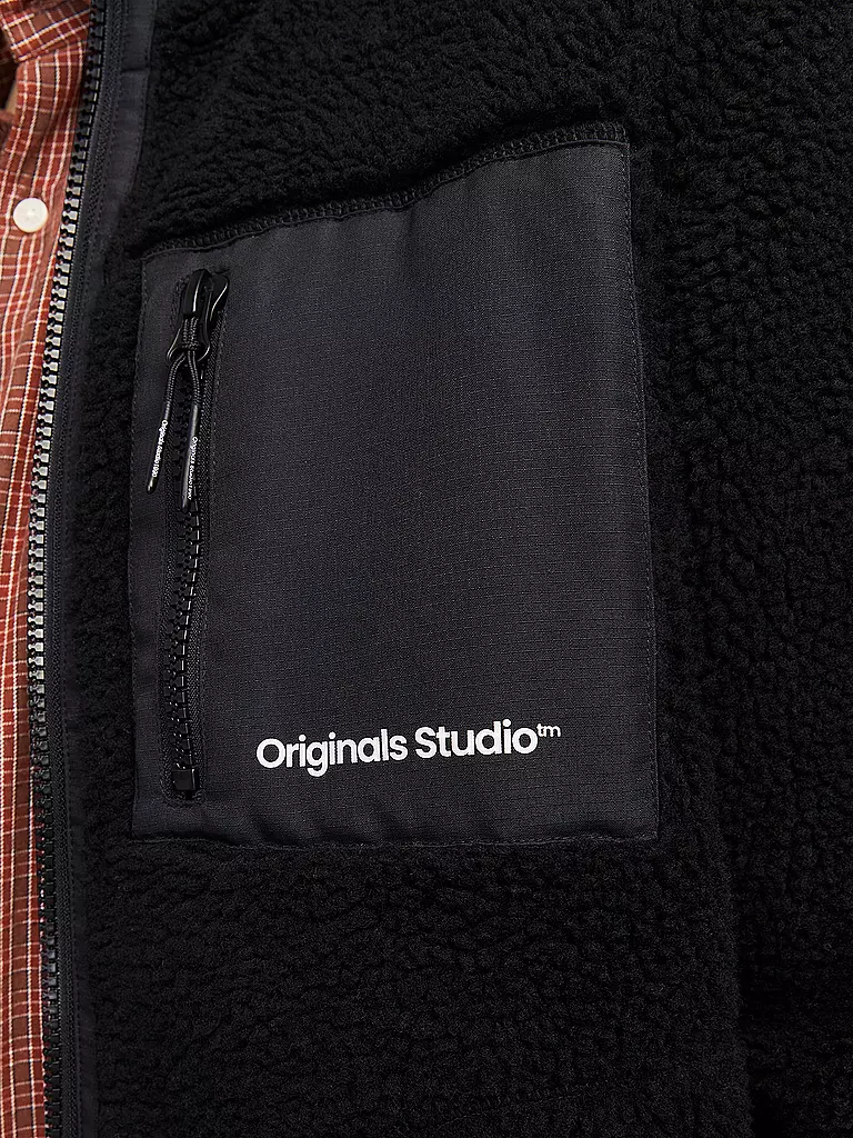 JACK & JONES Jacke in Felloptik JORVESTERBRO schwarz