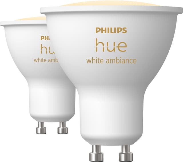 Philips Hue LED-pære GU10 4,2W (2-pak)