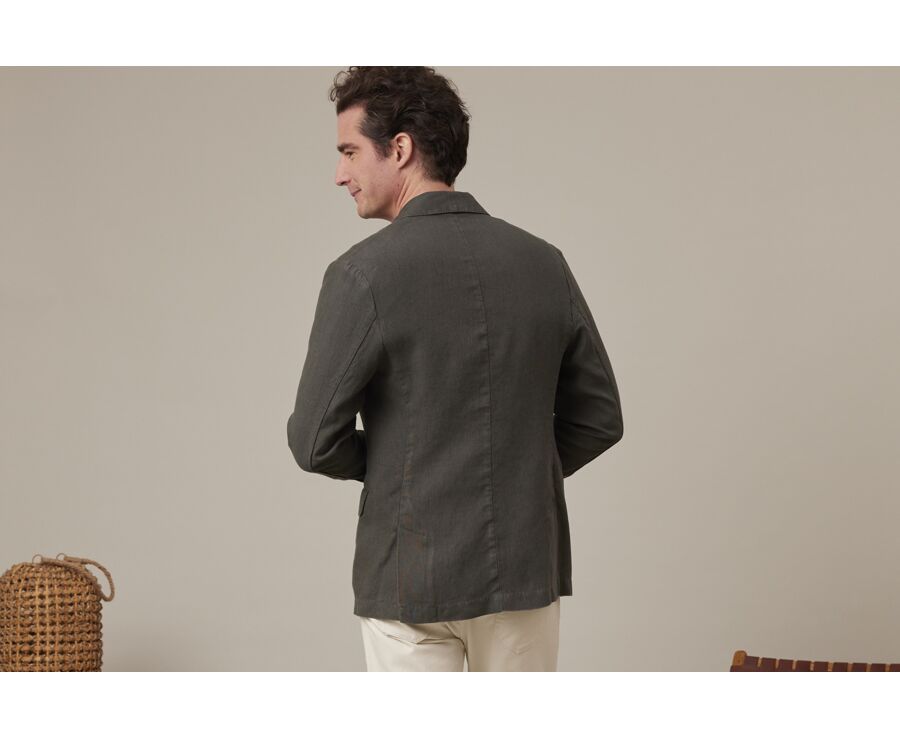 Blazer lin homme Olive Foncé - LUBIN