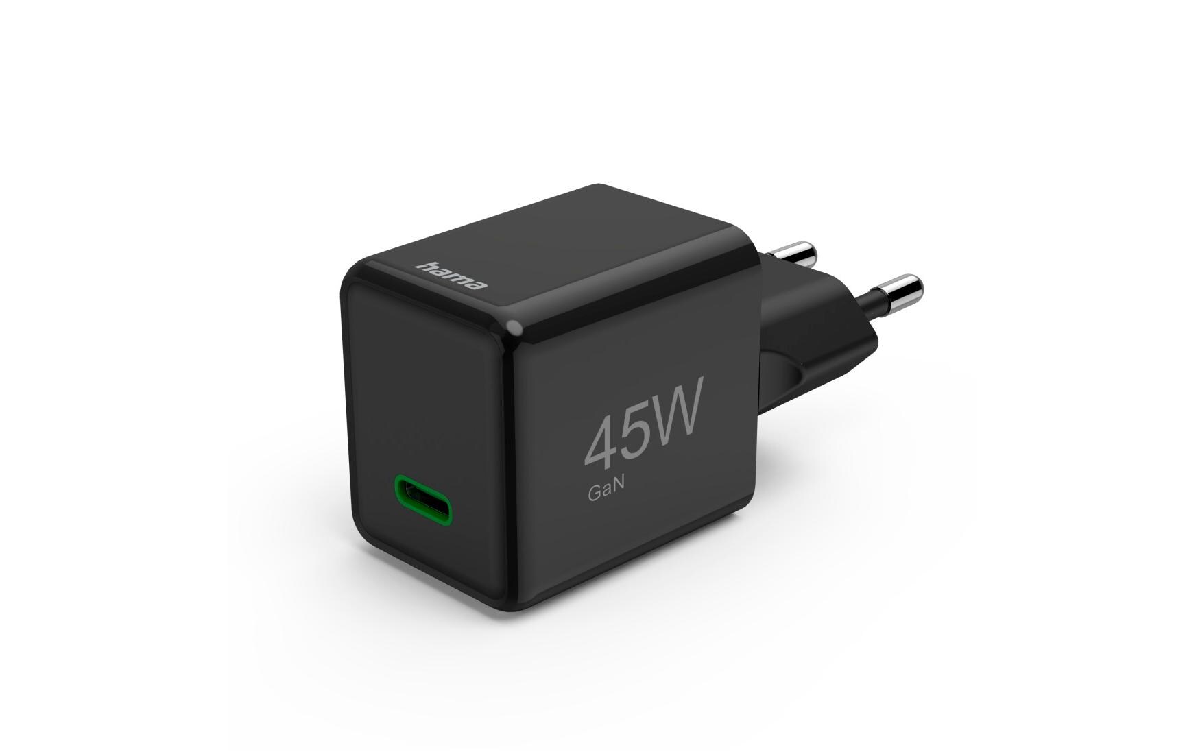 USB-Wandladegerät Gan charger USB-C 45 W SchwarzSuper-Mini-GaN-Ladegerät USB-C