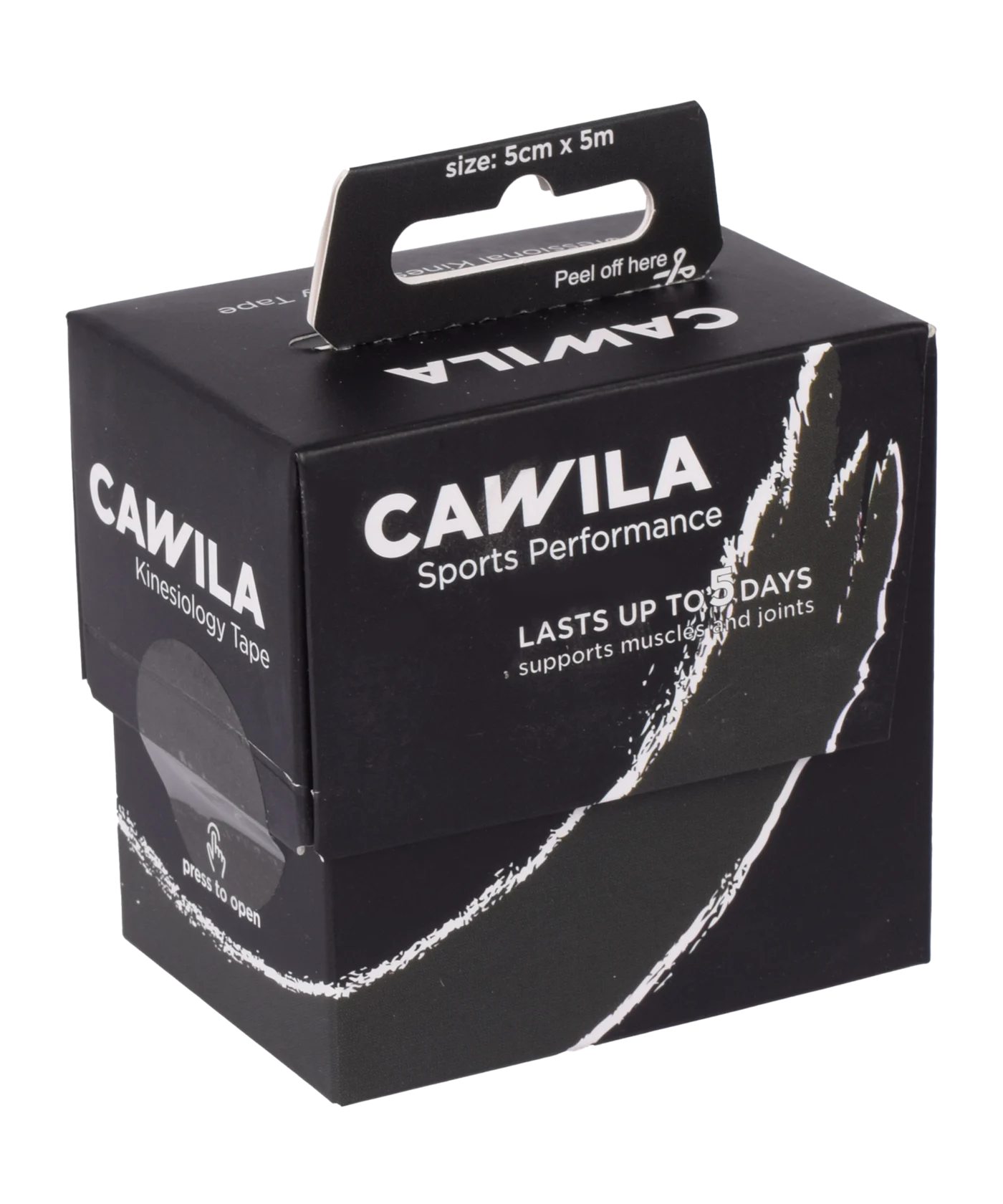 Cawila SPORTSCARE Kinesiology Tape | 5,0cm x 5m | Schwarz