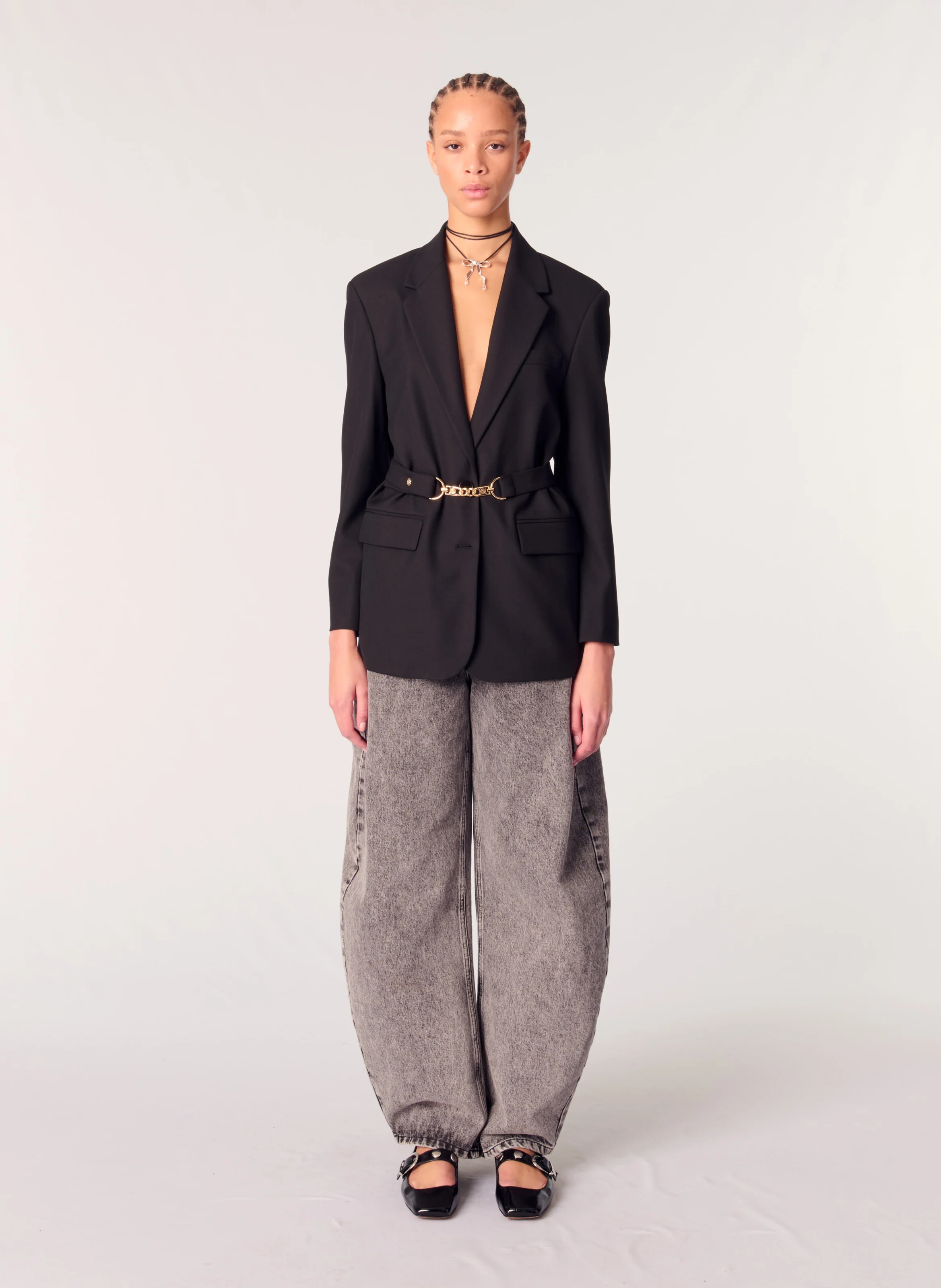 Veste tailleur droite | Noir