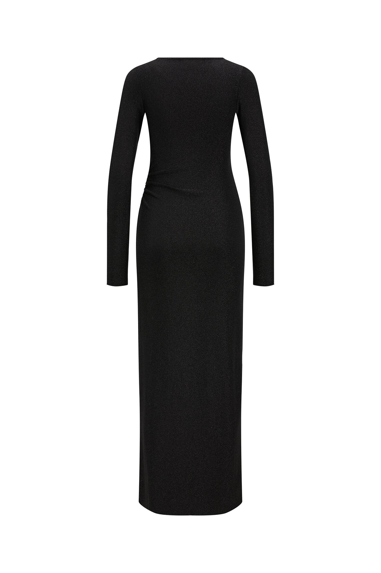 Vestido longo de malha metálica