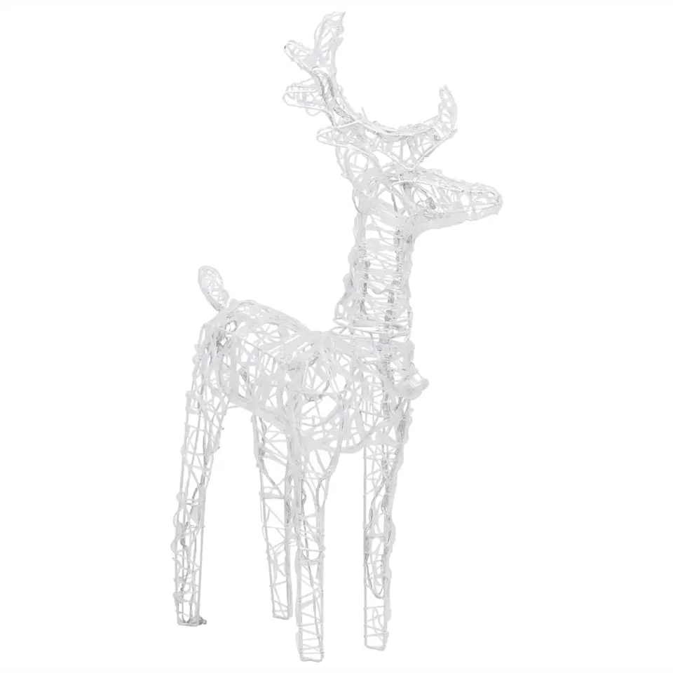 vidaXL Kerstdecoratie rendieren en slee 280x28x55 cm acryl