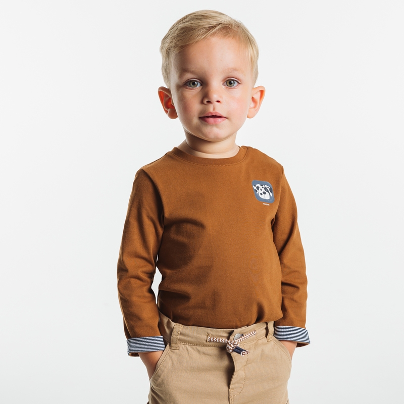 T-shirt chien marron bébé garçon