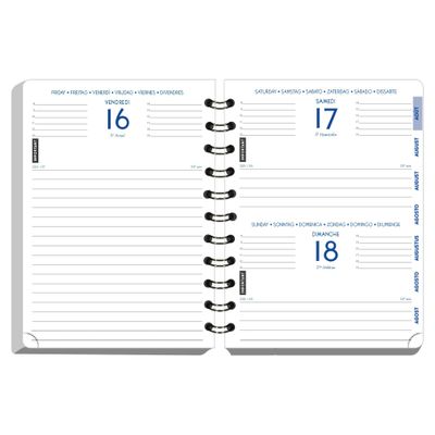 Agenda à spirale Elise - 1 jour par page - 12 x 17 cm - rose - Exacompta