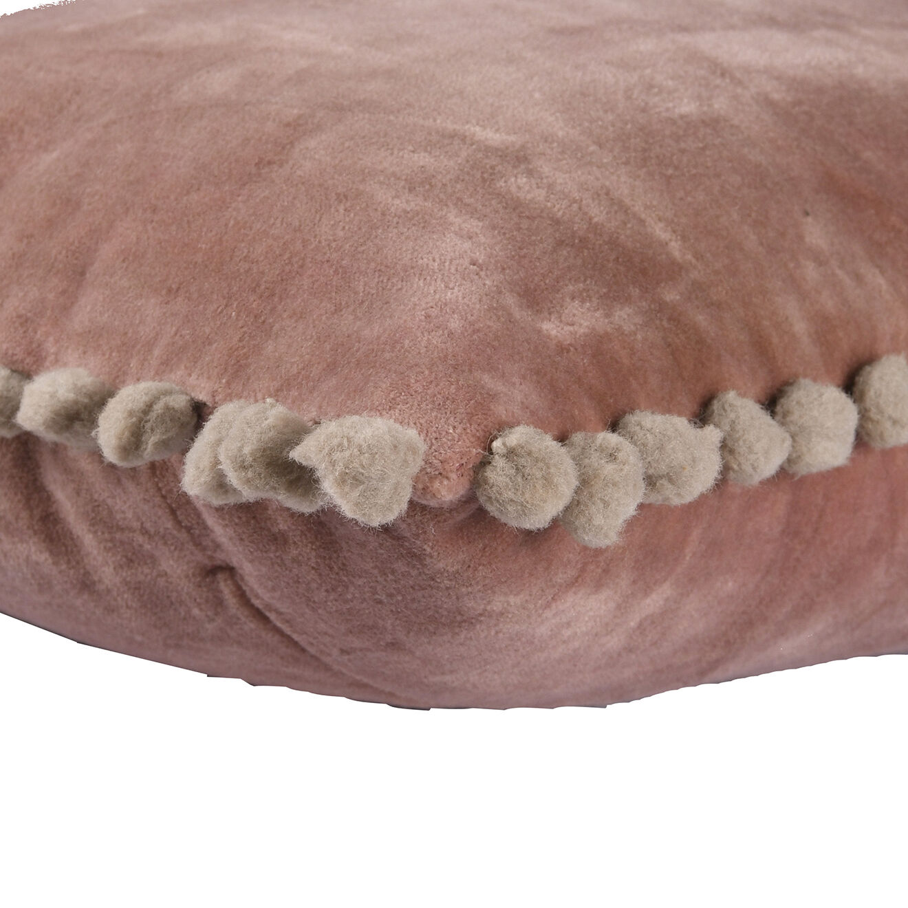 Febronie Housse de coussin en Velours Avoriaz bois de rose/écorce - 50x30 cm