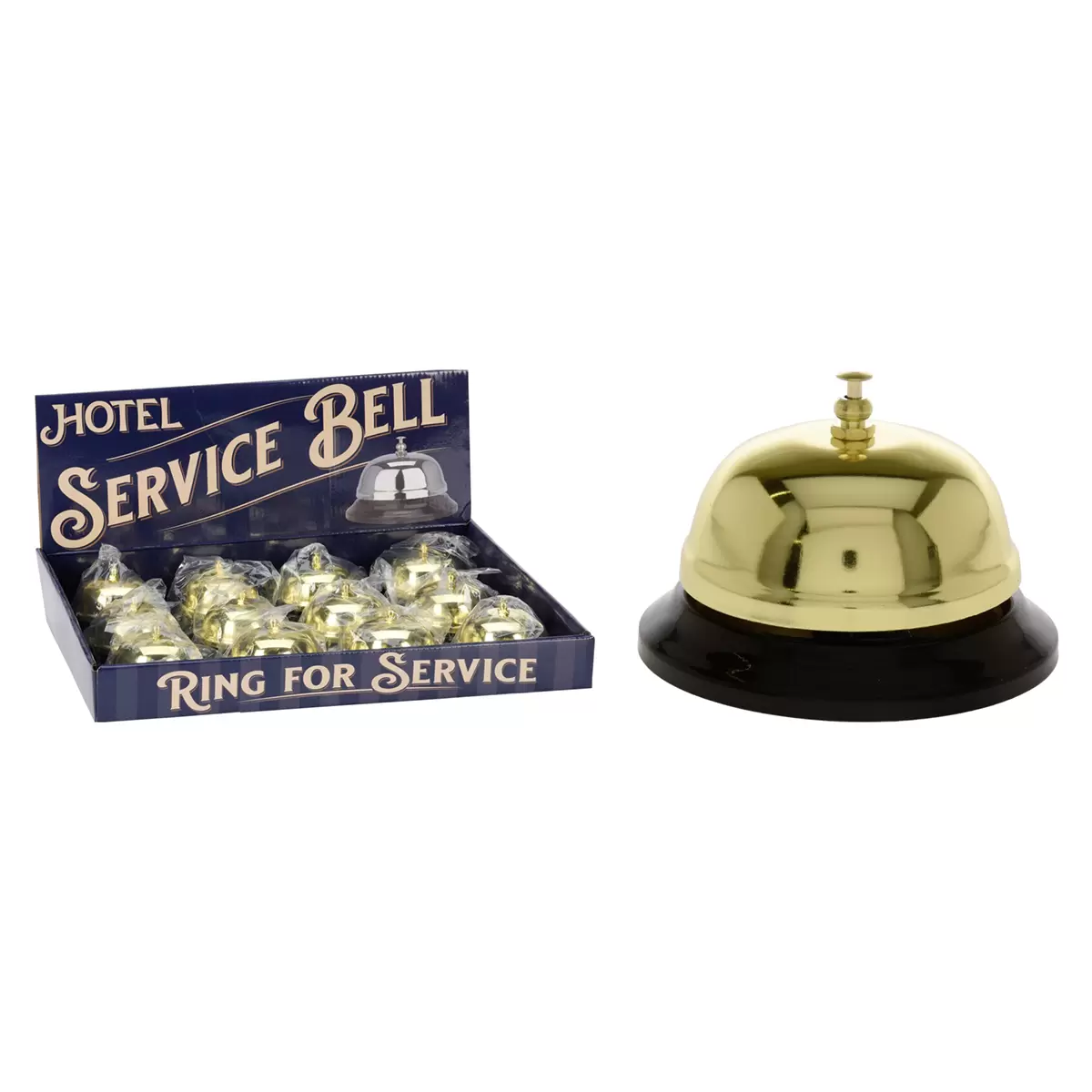 Serviceklingel Henry gold,schwarz