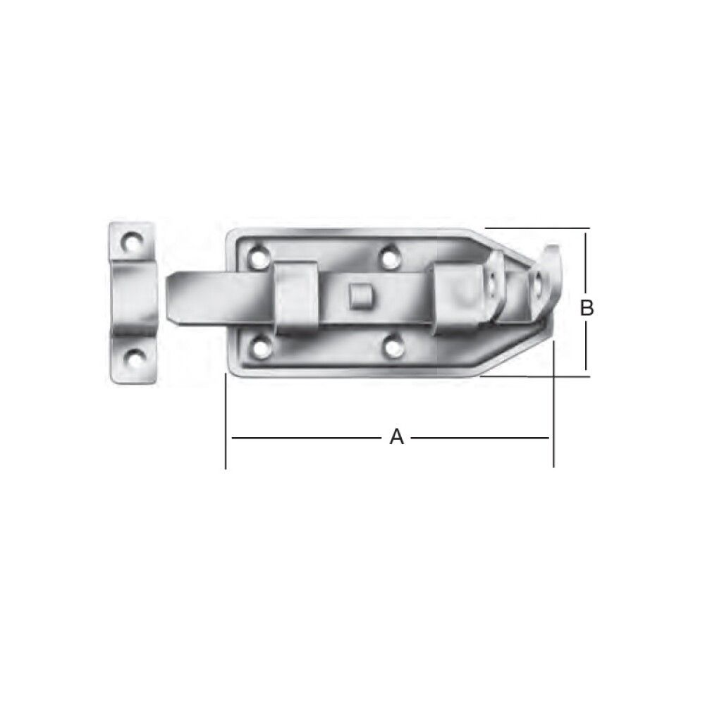 SKYVELÅS VORMANN100X45MM GALVANISERT