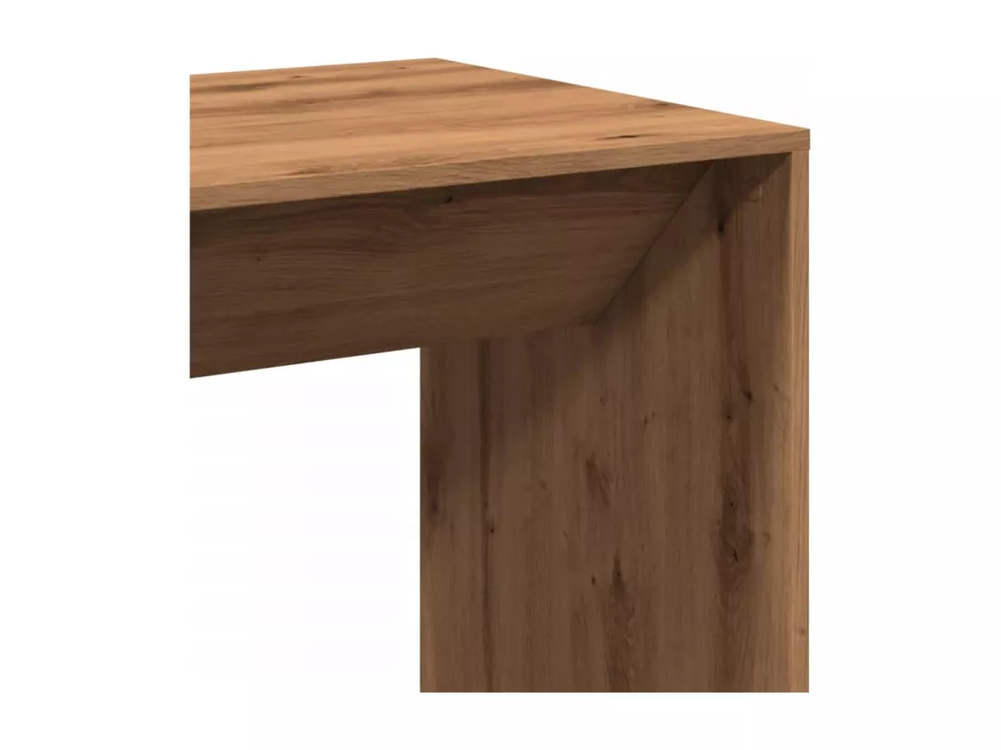 Table de bar chêne artisanal 51x50x103,5 cm bois d'ingénierie