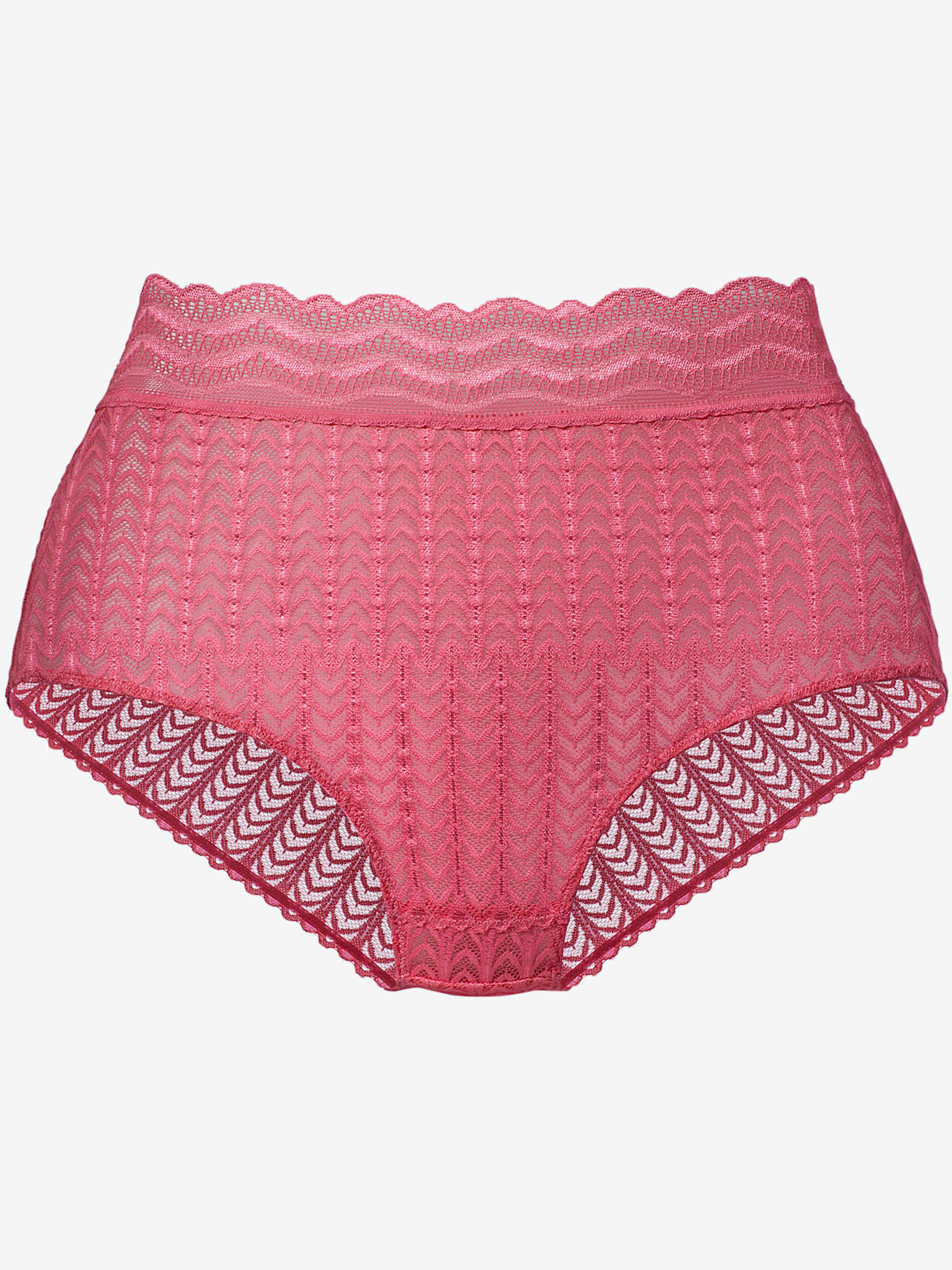 Slip taille haute féminin avec large ceinture ondulée