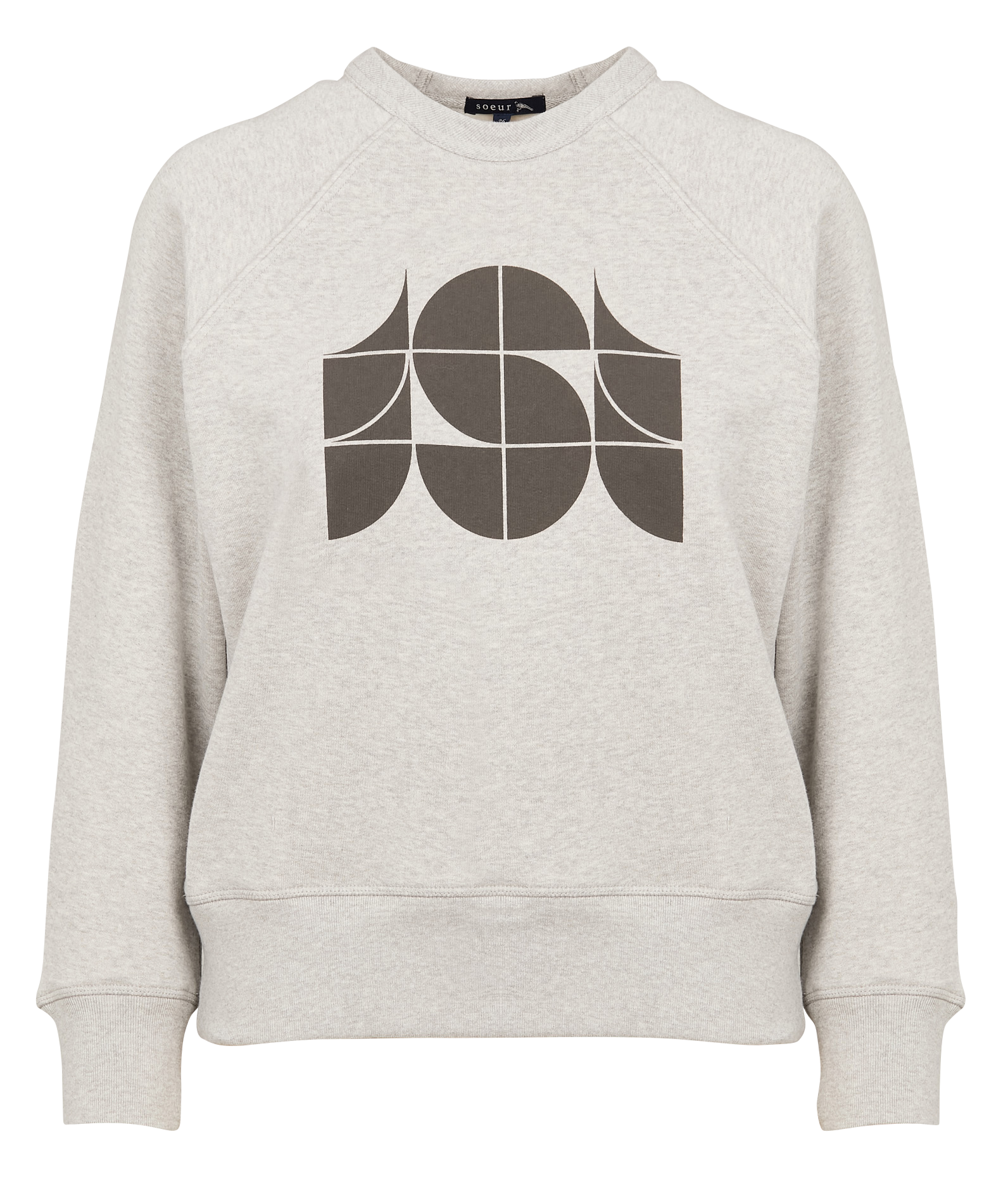 PASCAL - Sweat droit col rond en coton bio | Gris