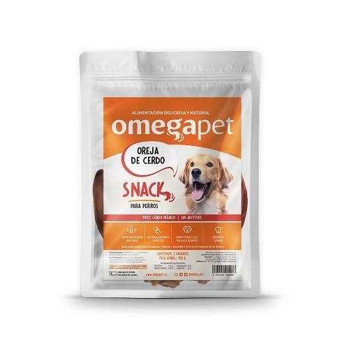 Petisco de orelha de porco 100% natural para cães.
