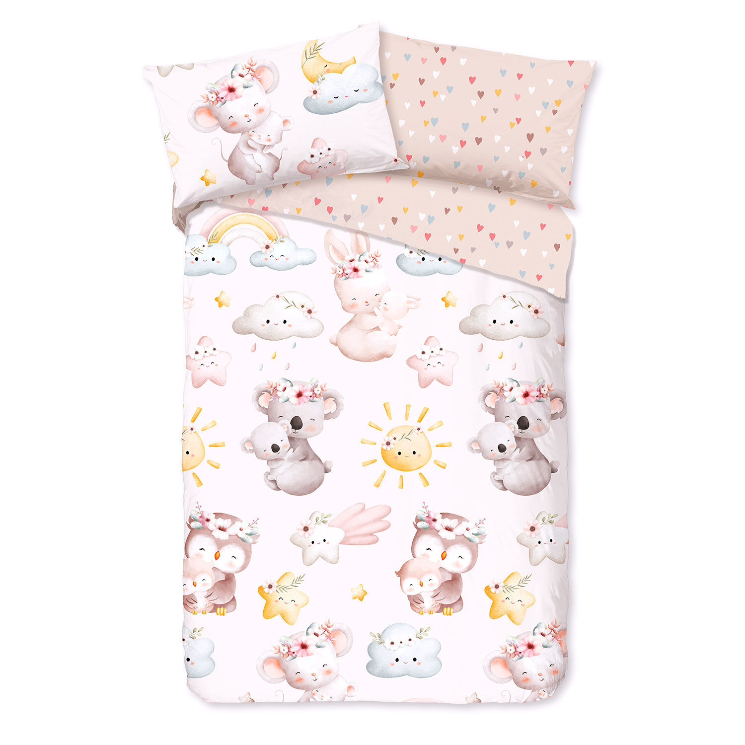 Bettwäsche mit süssen Tiermamas & Babys