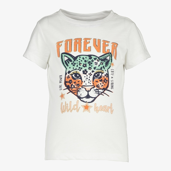 TwoDay meisjes T-shirt met panterkop
