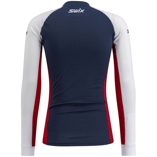 T-shirt ski de fond SWIX RACEX CLASSIC LONG SLEEVE M DARK NAVY/BRIGHT WHITE