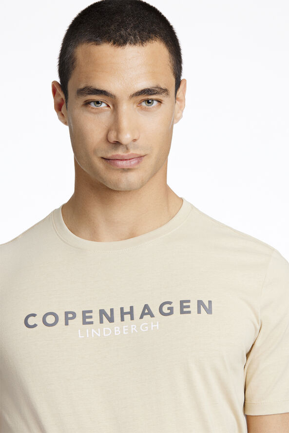 Lindbergh Copenhagen print tee S/S Sand