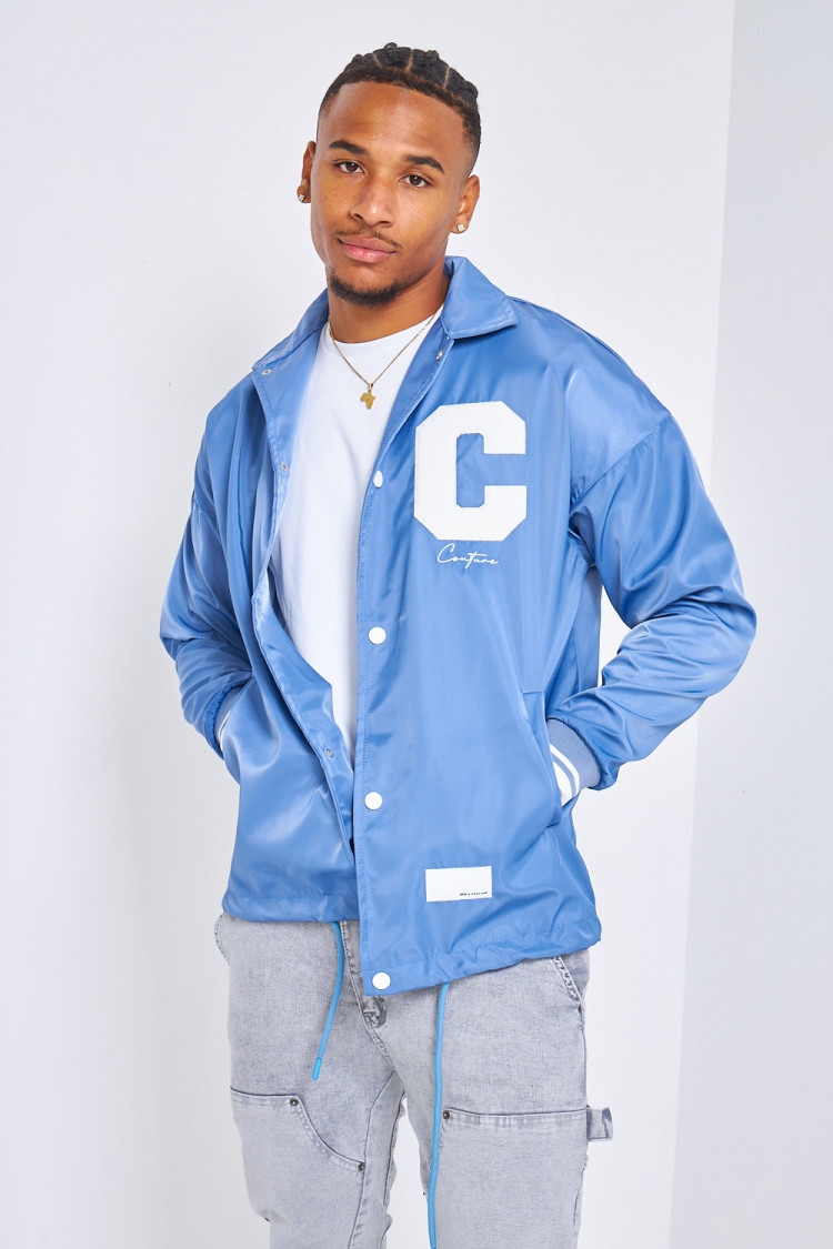 Veste bleu foncé brodée 