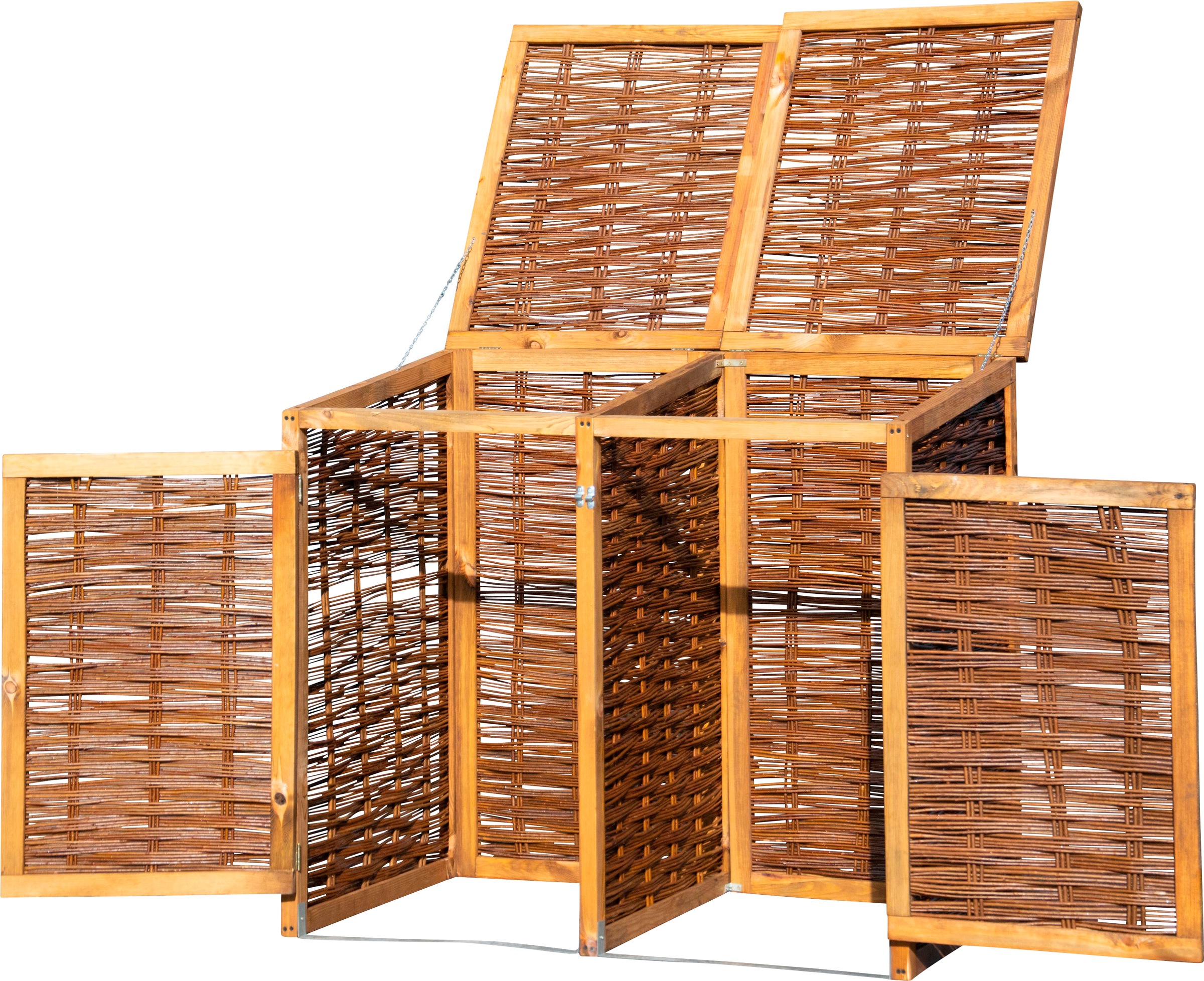 dobar Mülltonnenbox 2x120l, BxTxH: 125x80x115 cm