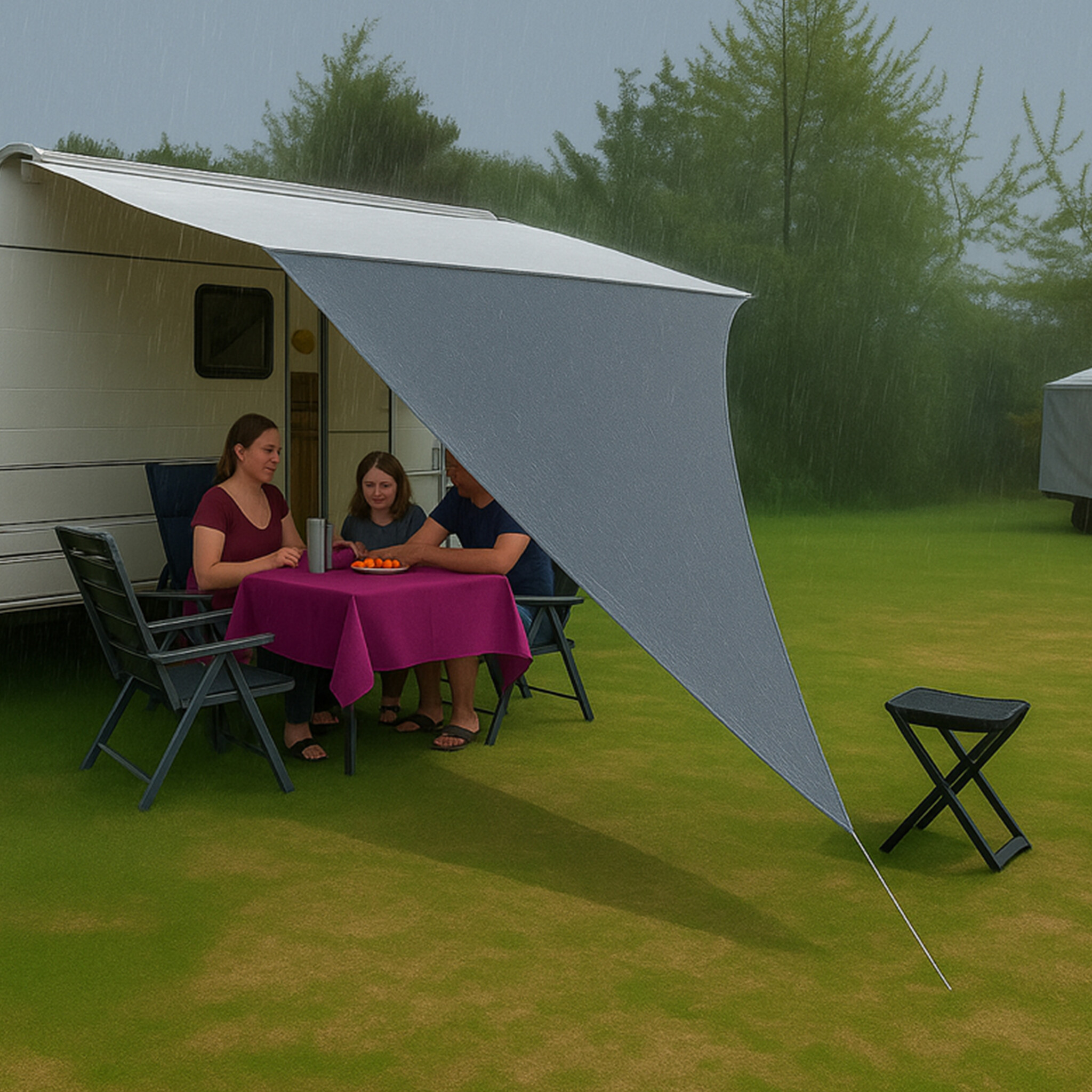 CUHOC 3 x 3 x 3 m Schaduwdoek driehoekig grijs