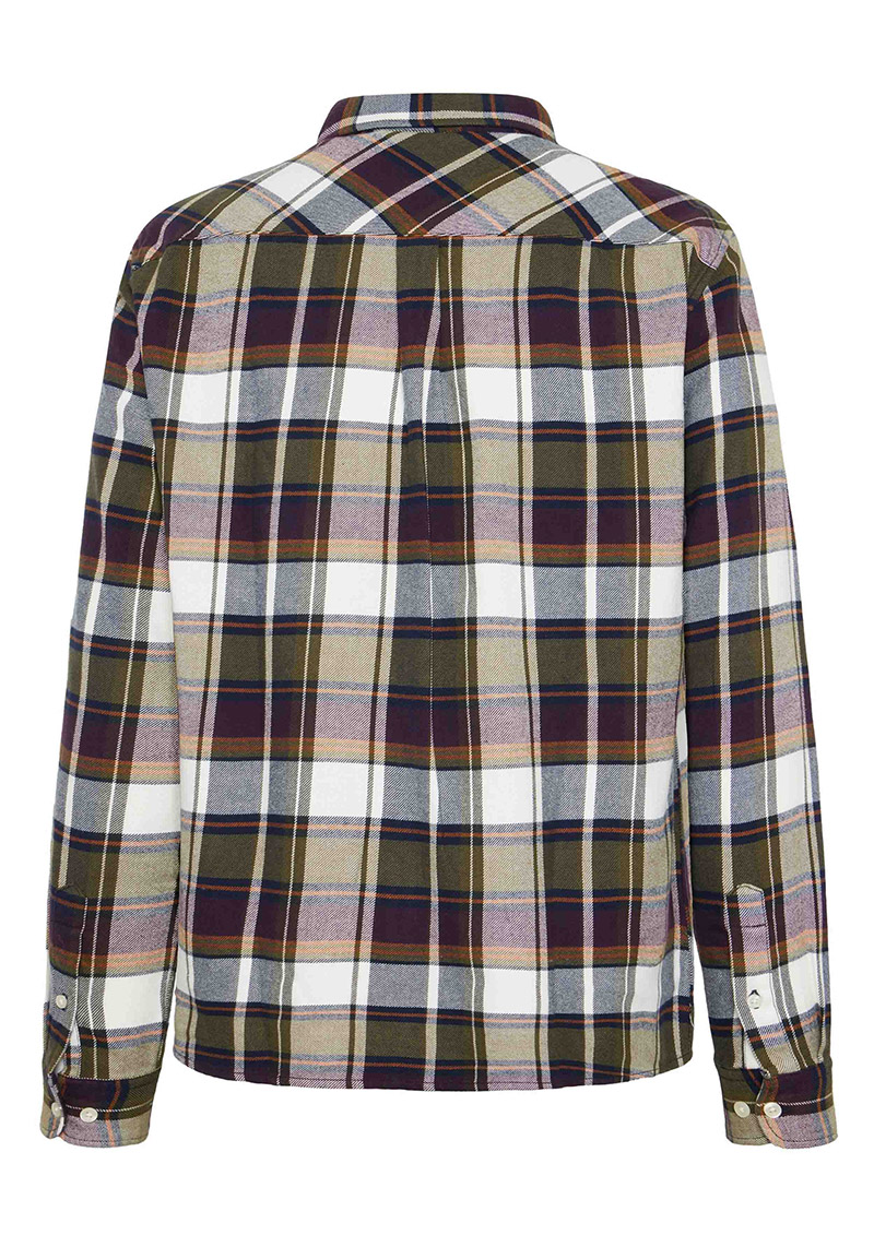 Knowledge Cotton Apparel Flanellhemd Light Flannel Checkered Blue Check