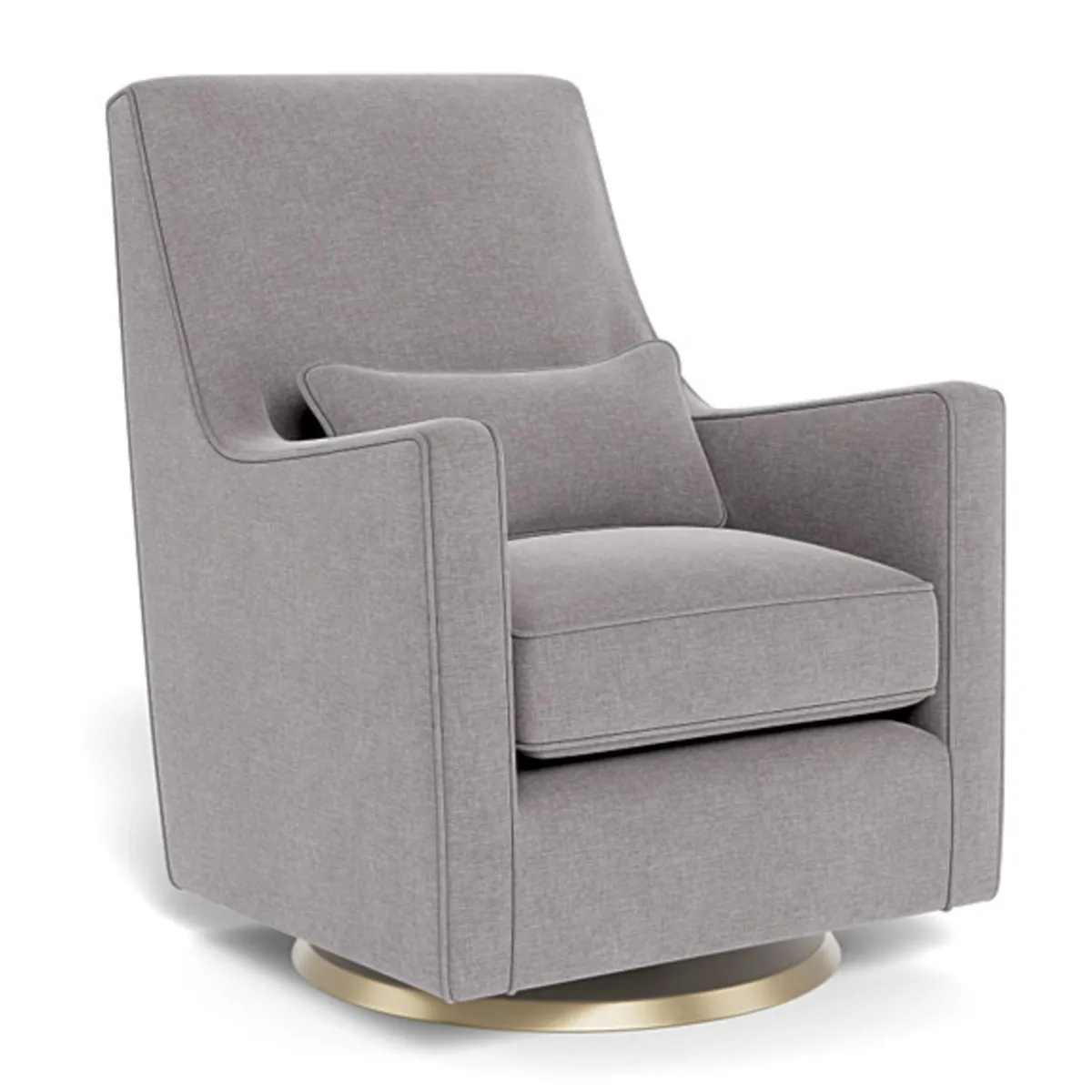 Monte Fauteuil Berçant et Pivotant Luca - Pebble Gris  Or
