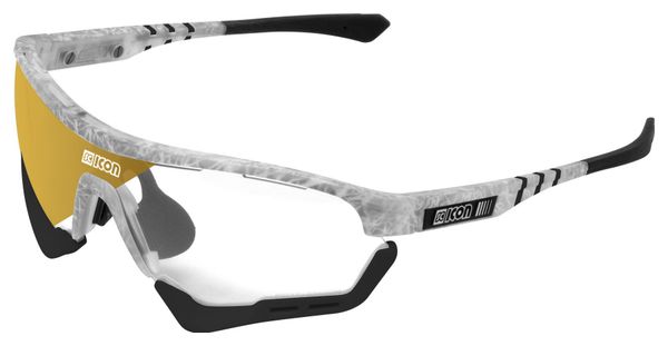 Scicon Sports Aerotech SCN XT Photochromic XL Lunettes De Soleil De Performance Sportive (Miroir De Bronze Photocromique Scnxt/Matt Gelé)