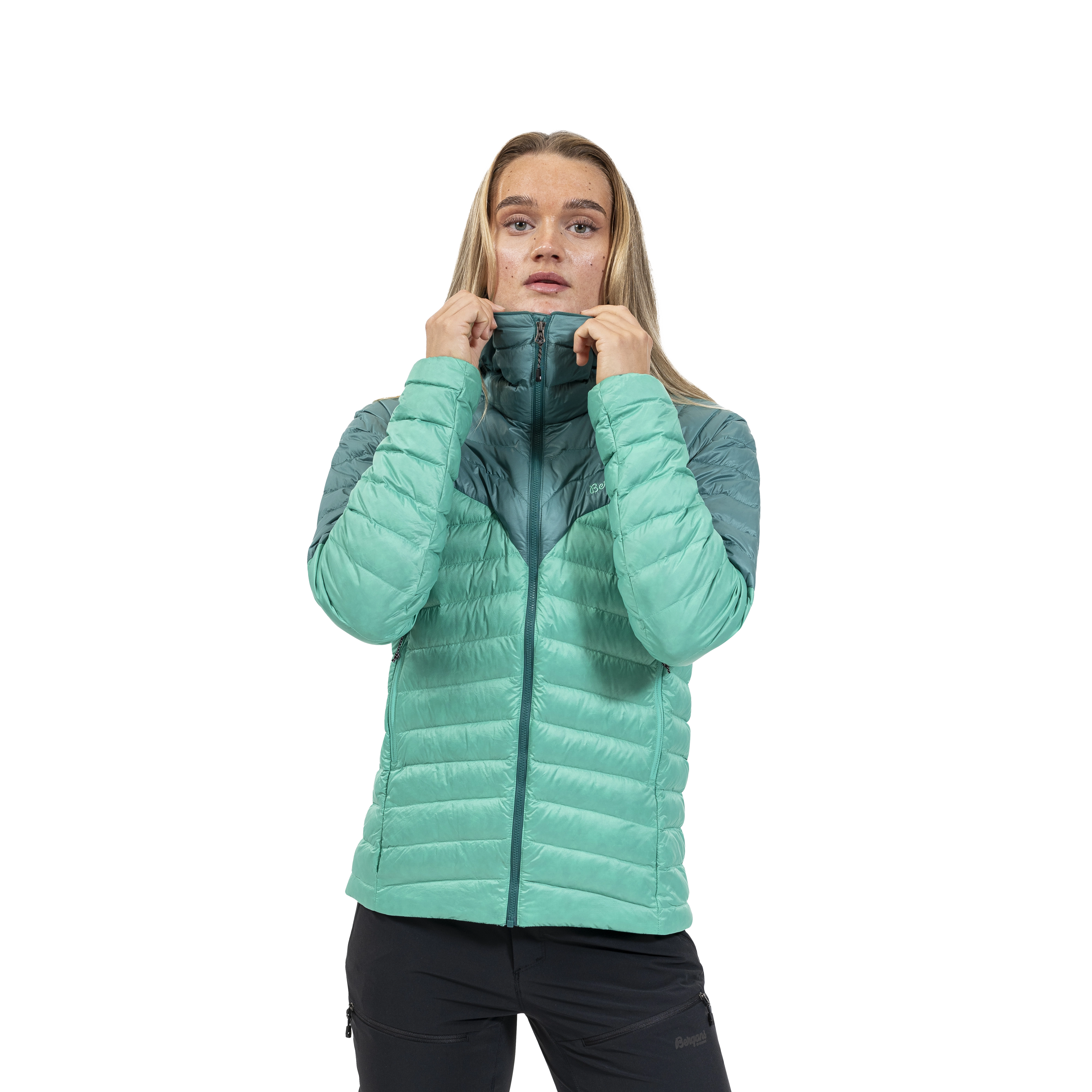 Tind Light Down Jacket Hood Women Light Malachite Green / Malachite Green