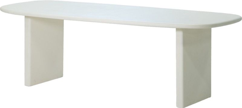 Giga Meubel - Eettafel Gin - Beige - Deens Ovaal 200cm - Beton/MDF
