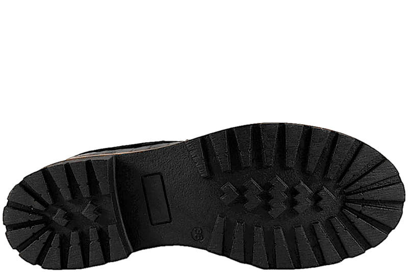 NEW FEET STØVLE I SORT KROKOPRÆGET POLIDO