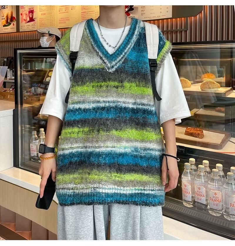 farrahces - V-hals Melange Trui Vest