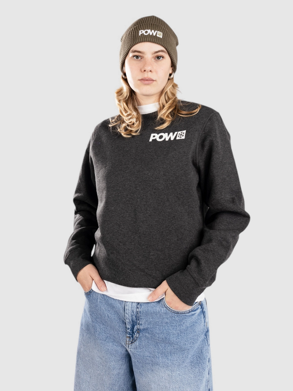 POW Protect Our Winters Mini Left Chest Crew Sweater black