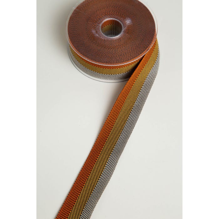 Atelier Veritas-Lint met gekleurde strepen 40mm - per meter