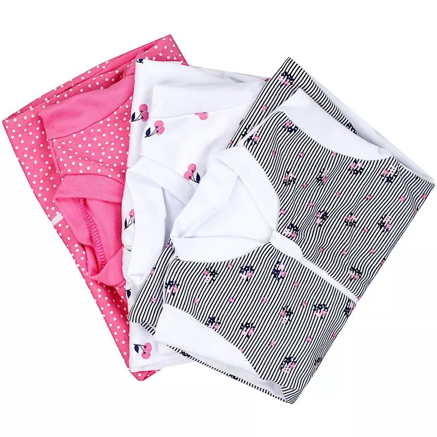 TupTam Baby Unisex Schlafstrampler mit Fuß 3er Pack rosalila