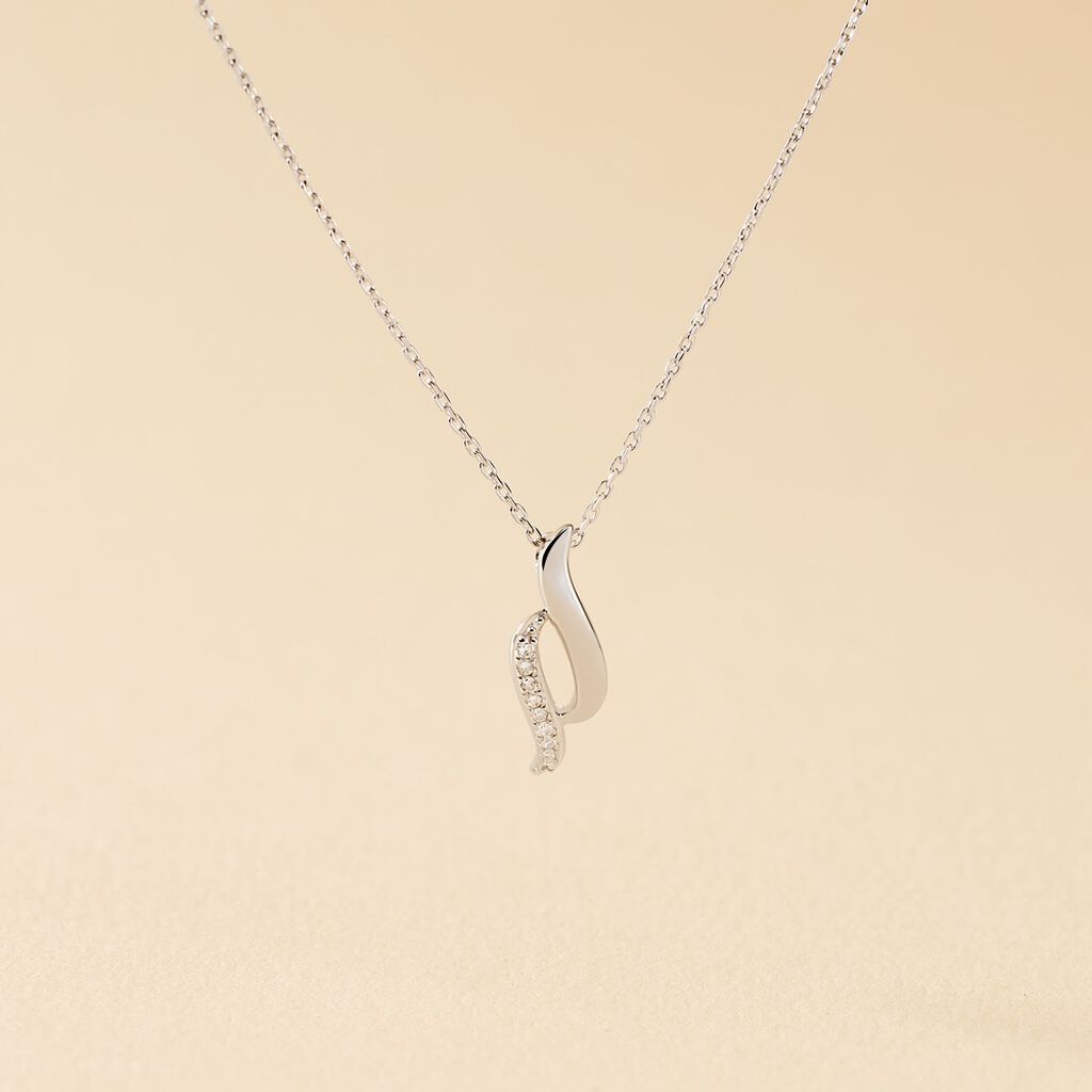 Collier Tylane Or Blanc Diamant