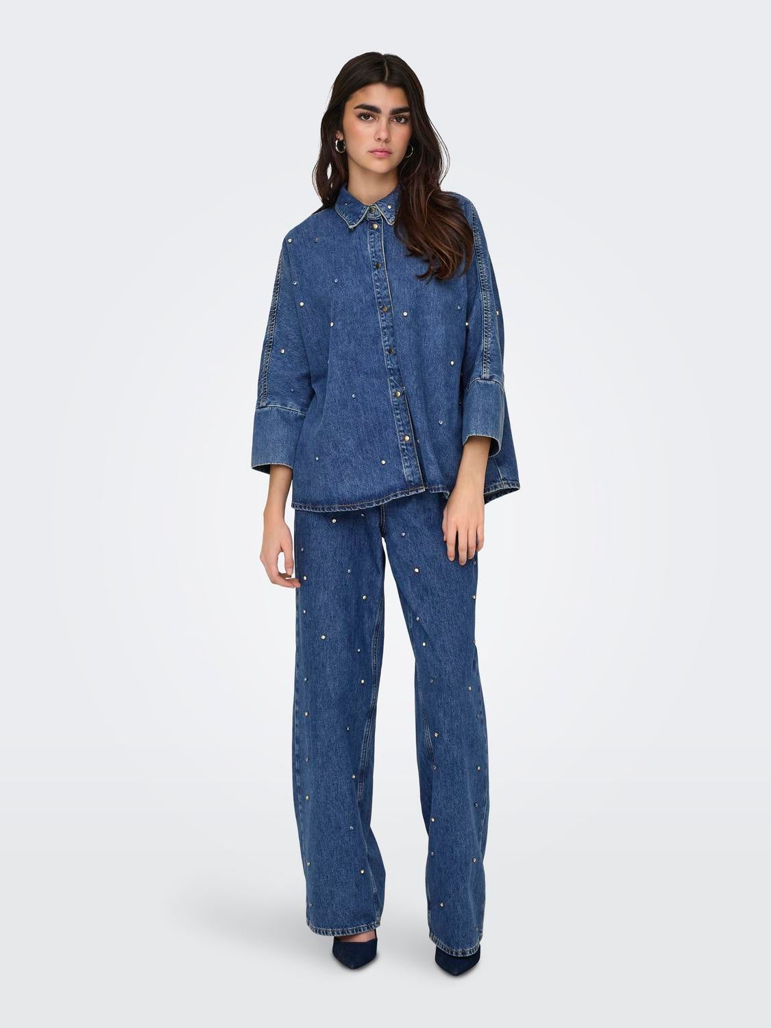 ONLGRACE Jeanshemd Medium Blue Denim