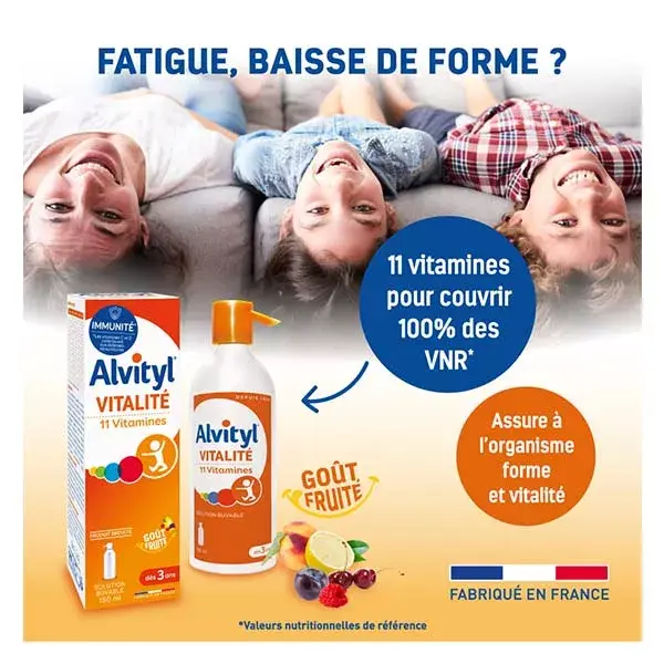 Alvityl Vitality Solução Oral Multivitamínica, 11 vitaminas, a partir dos 3 anos de idade, 150 ml