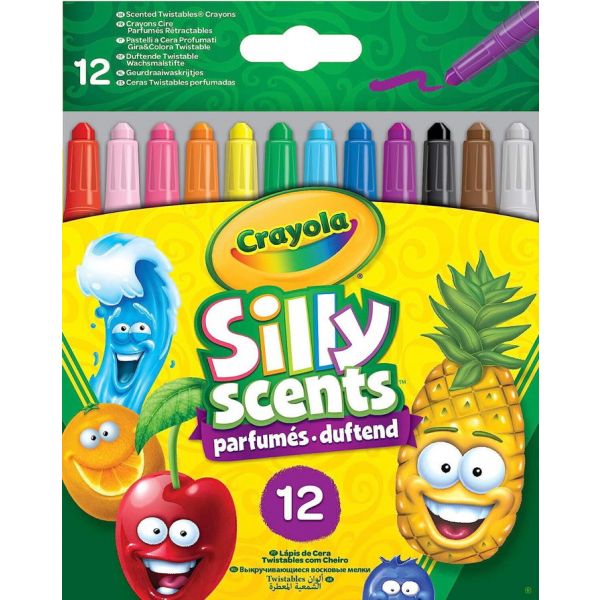 Crayola SillyScents Lápis de Cera Twist 12 Unidades