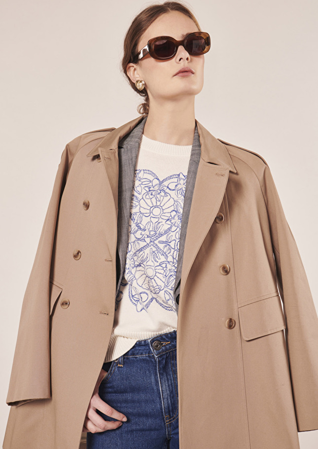 Pull Philaeécru en laine et coton