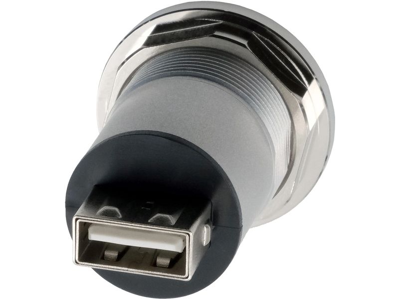 Exsys USB 2.0 Adapter Metall USB-A Buchse - USB-A Buchse Einbau-Adapter Metall USB-A Buchse zu Buchse, USB 2.0
