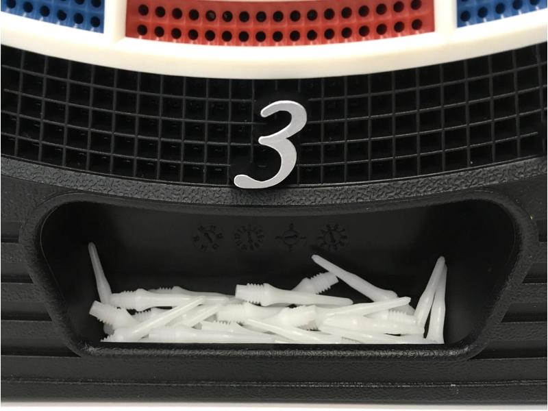Karella Dartautomat CB-25 Elektronisches Dartspiel mit klassischen Schranktüren